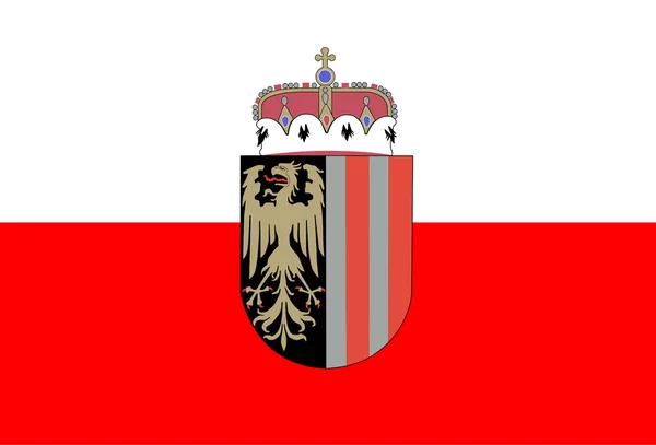 Верхня Австрія державного прапора — стокове фото