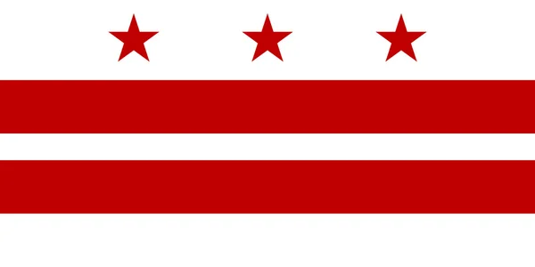 Прапор Вашингтон округ Колумбія — стокове фото