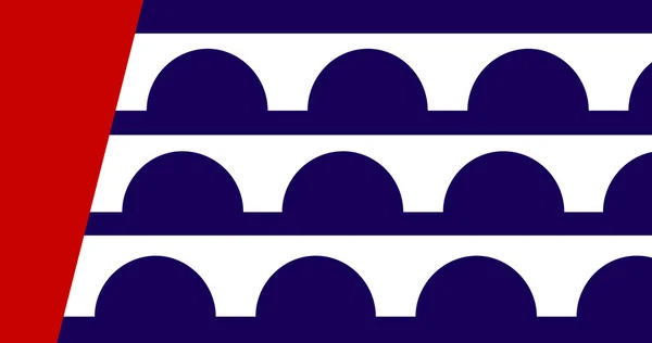 デモイン市の旗 — ストック写真
