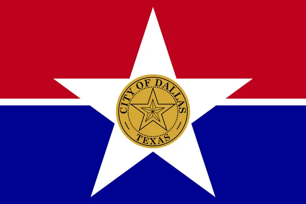 Dallas stad vlag — Stockfoto