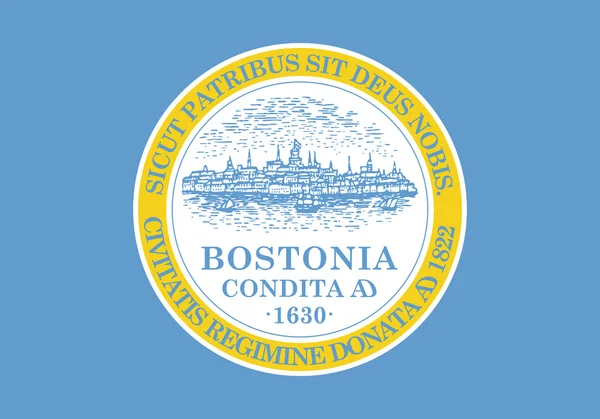 stock image Boston city flag