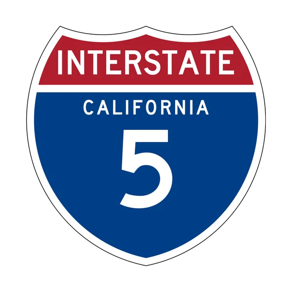 加利福尼亚州州际公路标志 — 图库照片