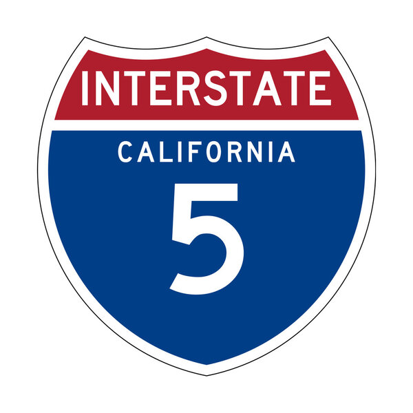 California Interstate Highway sign