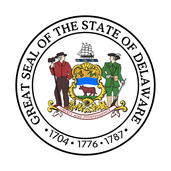 Selo de estado de Delaware — Fotografia de Stock