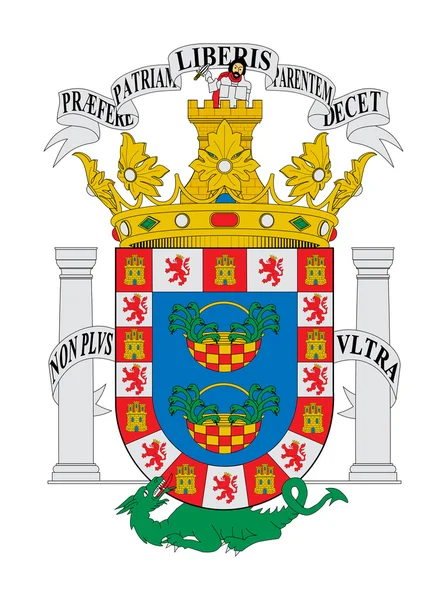 Stato spagnolo di Melilla stemma — Foto Stock