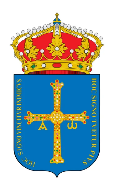 Escudo de armas español Asturias —  Fotos de Stock