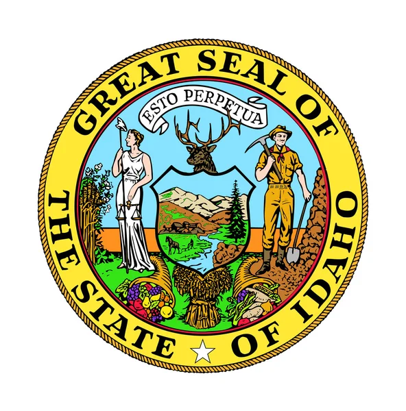 Печать штата Айдахо — стоковое фото