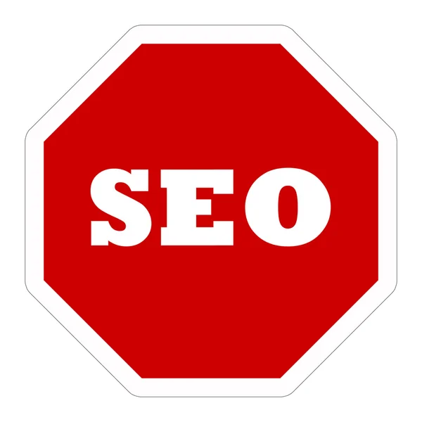 SEO warning sign — Stock Photo, Image