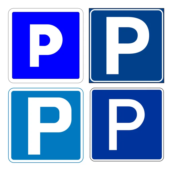 Set of parking signs — Stock Photo, Image