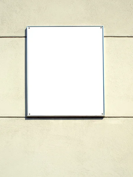 Bílá deska v kovovém rámu — Stock fotografie