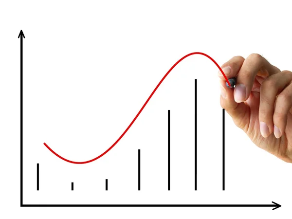 Desenho de um gráfico — Fotografia de Stock