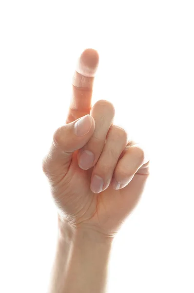 Hand zeigt mit dem Finger — Stockfoto