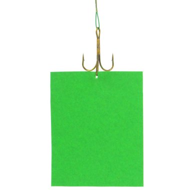 Notice hanging on hook clipart