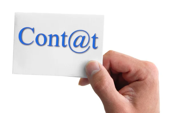 Lettering Contact — Stock Photo, Image