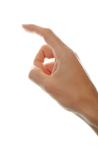 Mão apontando com o dedo — Fotografia de Stock