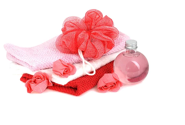 Red items for bath — Stock Photo, Image