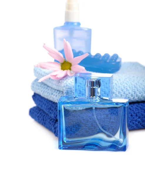 Produtos de higiene azul — Fotografia de Stock