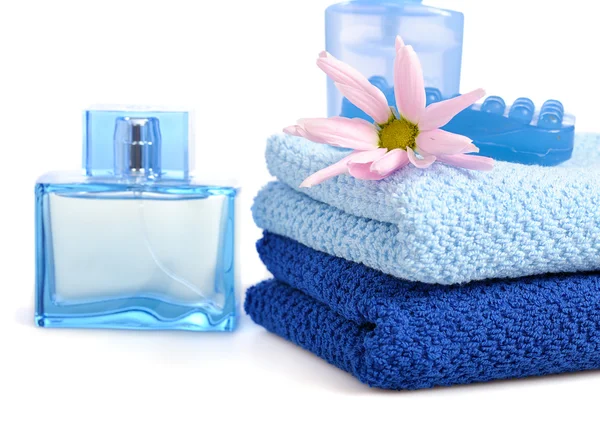 Produtos de higiene azul — Fotografia de Stock