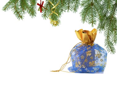 Blue Christmas gift clipart