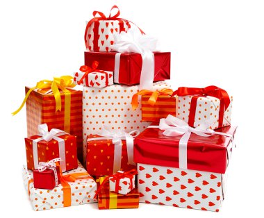 Stack of gift boxes clipart