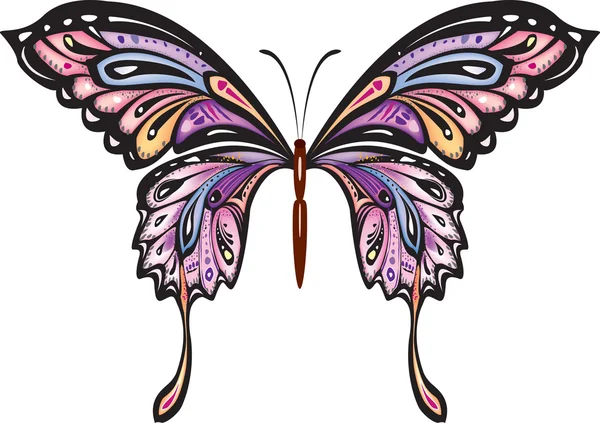 Dekoratív pillangó — Stock Vector