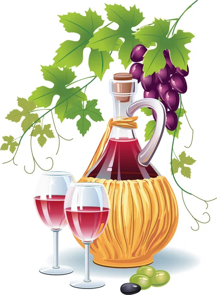 Garrafa de vinho —  Vetores de Stock