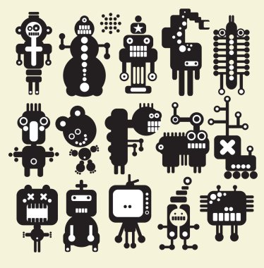 Robots, monsters, aliens collection #11. clipart