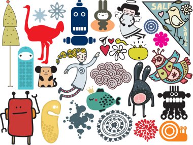 Mix of different vector images. vol.9 clipart