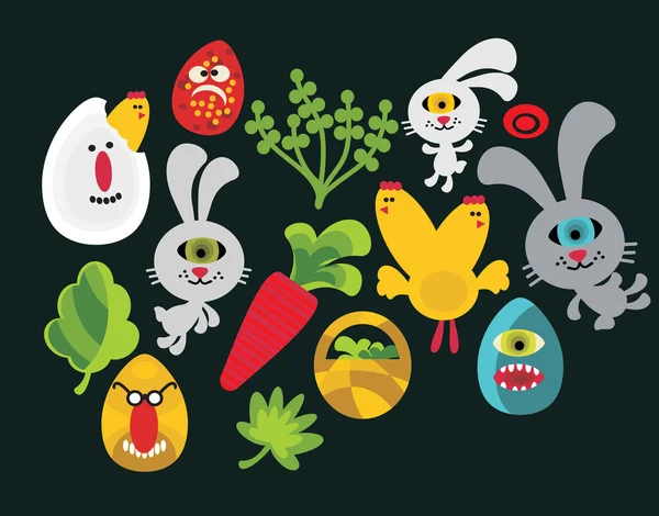 Easter characters for your design. — Stock Vector