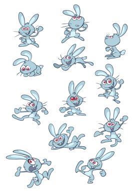 Şirin mavi tavşan