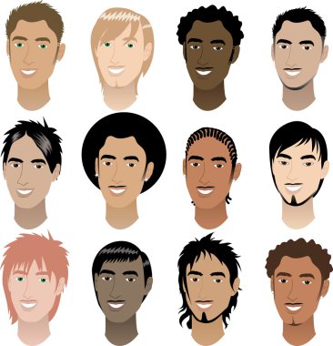 Men Faces 4 clipart