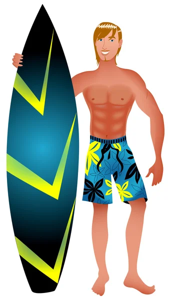 Surfer Guy — Stock Vector