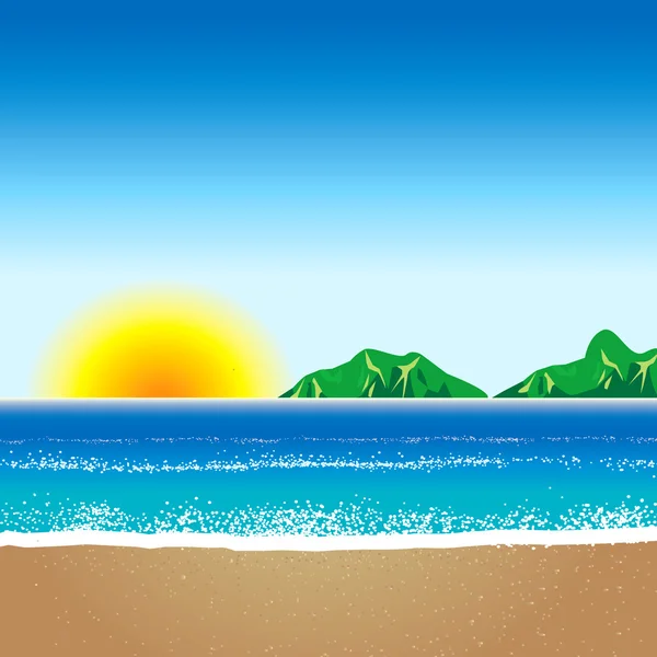 海滩背景 2 — 图库矢量图片