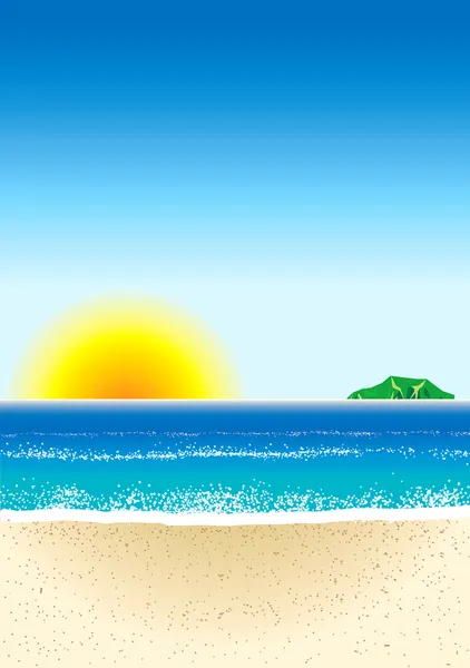 海滩背景 3 — 图库矢量图片