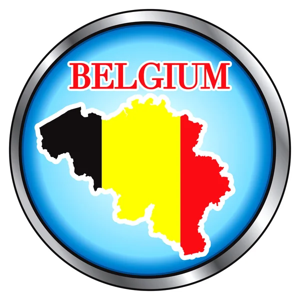 stock vector Belgium Round Button