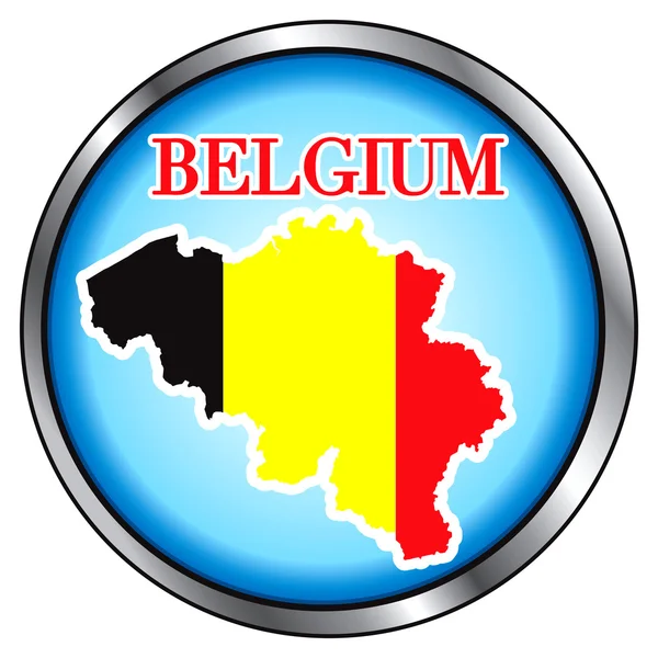 Stock vector Belgium Round Button