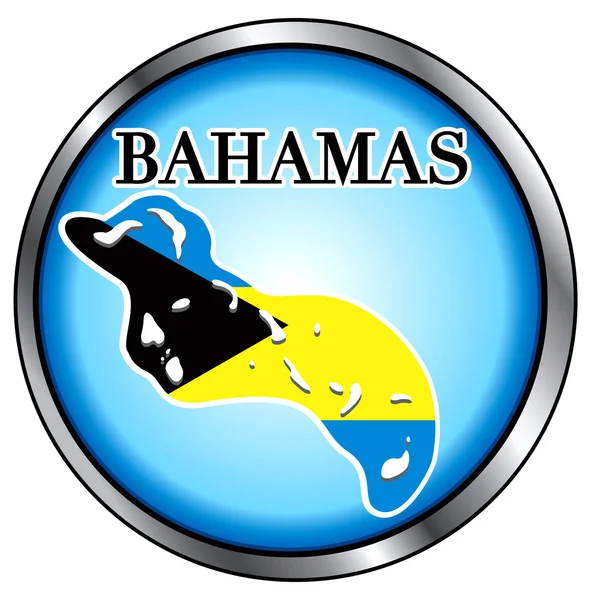 Bahamas Bouton rond — Image vectorielle