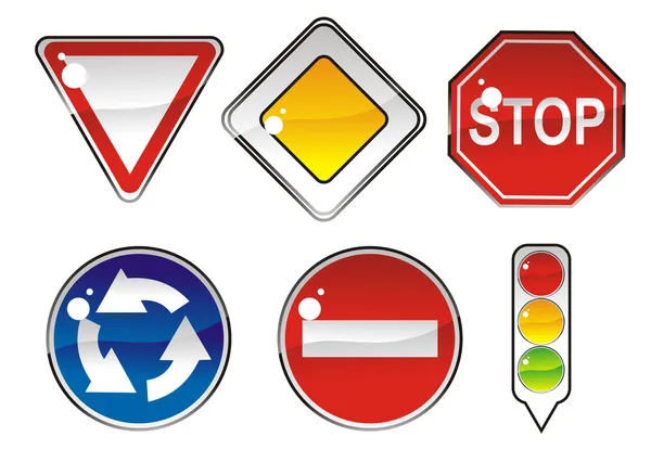 Signs priority to regulate the order of roundabouts — Stock Illustration Signs priority to regulate the order of roundabouts Stock Illustration
