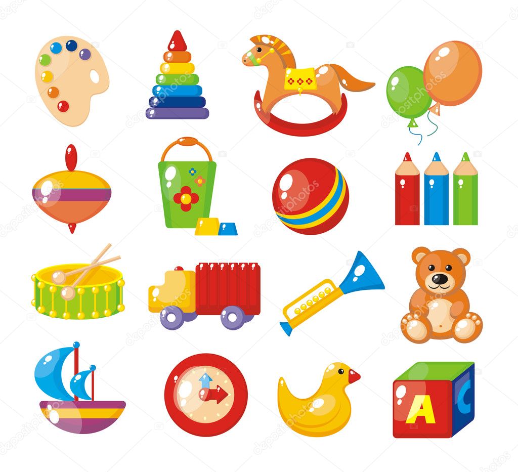 Set of pictures for a kindergarten — Stock Vector © AlfaOlga 6126604
