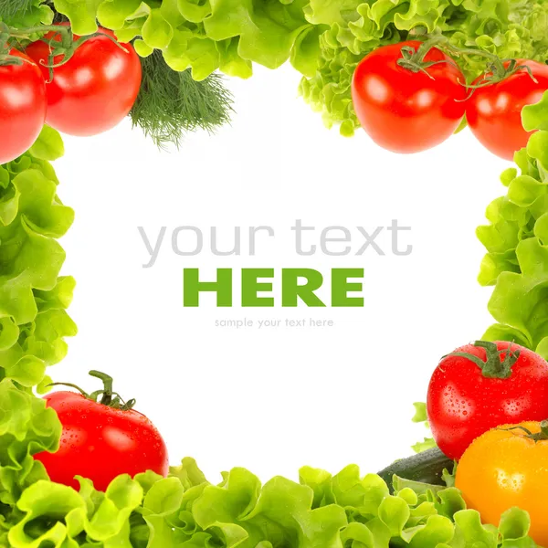 Čerstvé zeleniny rám — Stock fotografie