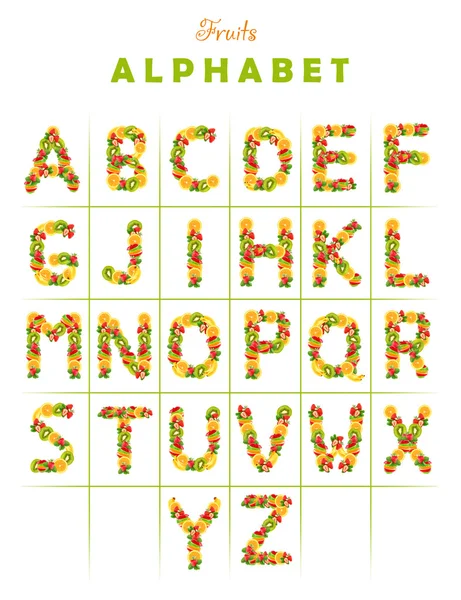 Alphabet de fruits — Photo