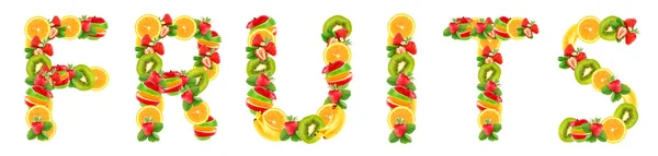 Carta de frutas — Foto de Stock