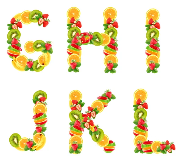 Cartas são de frutas — Fotografia de Stock