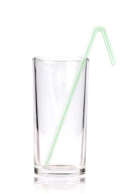 Empty glass isolated on a white clipart