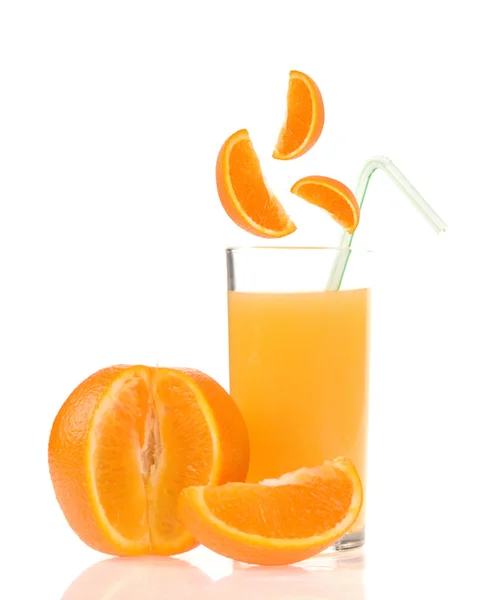 Pomerančový džus pomeranč — Stock fotografie