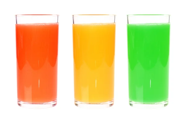 Full glass juice isolated on white background — Stock Photo, Image
