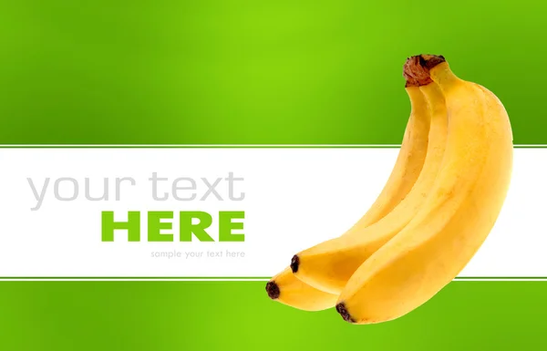 Banane isolée sur fond — Photo
