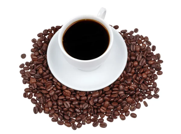 Tasse à café et grain — Photo