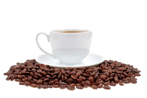 Tasse à café et grain — Photo