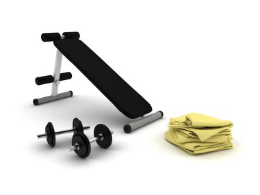 Dumbbell the bench clipart